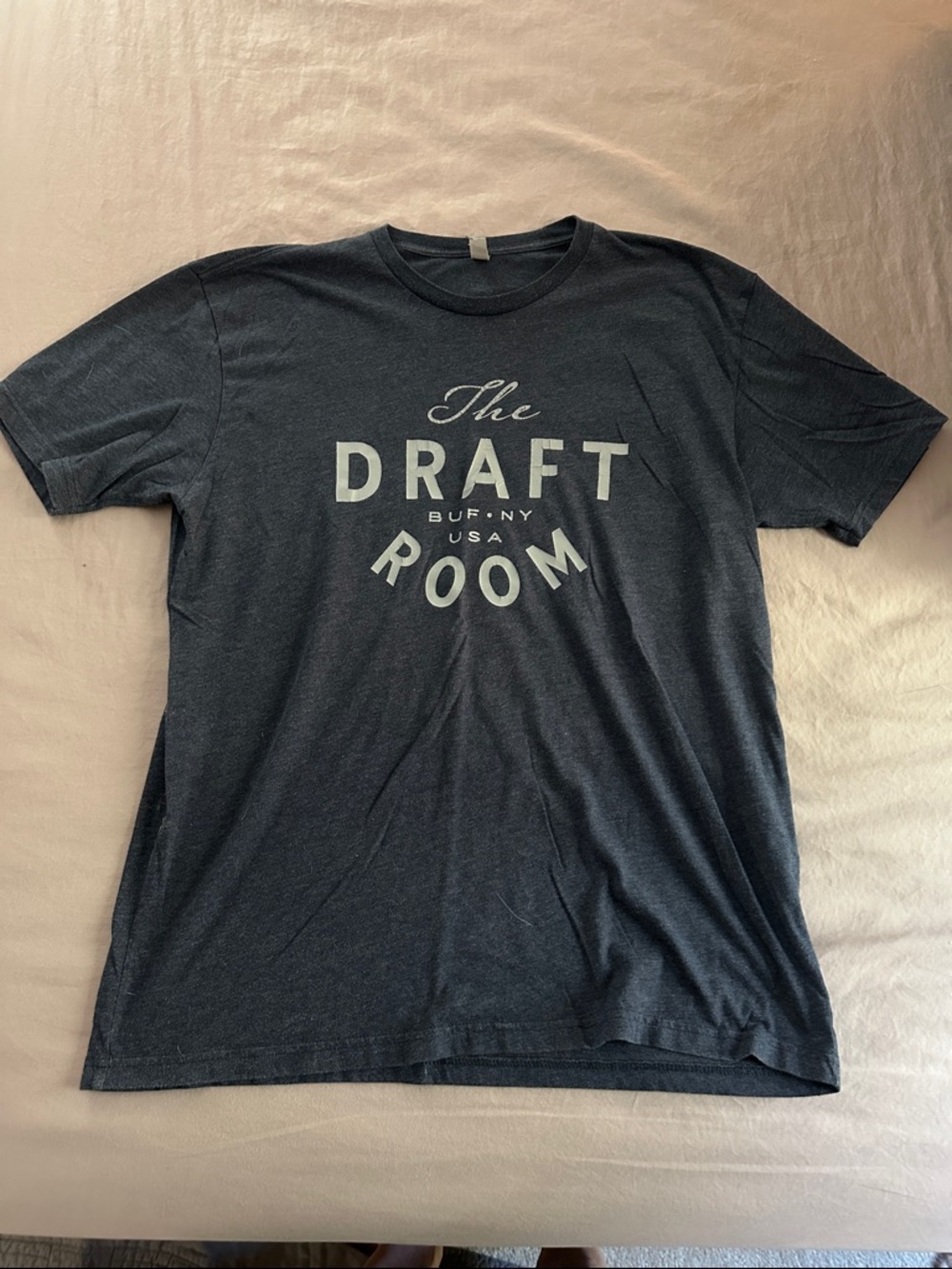 Next Level Apparel Men's Short Sleeve Tee - Charcoal with Light Gray Print
